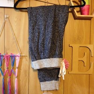 EUC White & Navy Blue Jogger Sweatpants